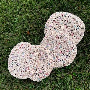 Rustic rainbow coasters four pack